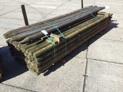 Słupki ogrodowe z końcówką o długości 300 cm (56x)