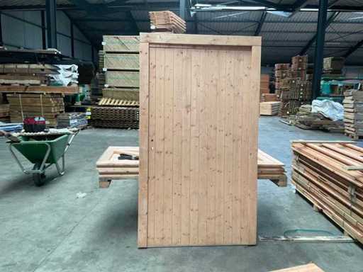 Holz-Gartentür mit Rahmen – 209x119 cm