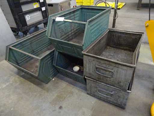 Steel storage bin (5x)