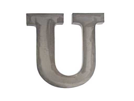 Quip & Co 30cm Metallbuchstabe U (10x)
