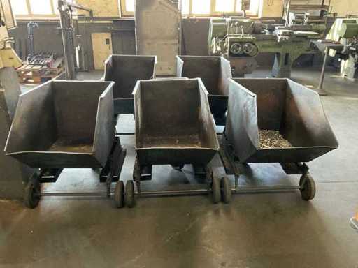 Wagon à bascule à puces (5x)