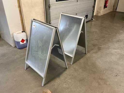 A-stand, tope para clientes (2x) 63 x 90 cm
