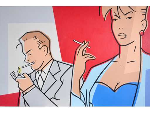 Luc Verschuuren - Pas de feu - acrilic pe pânză - 120x180 cm