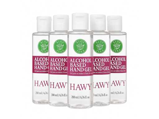 Aloes – żel do rąk na bazie alkoholu – Hawyy 200 ml – środek czyszczący (10x)