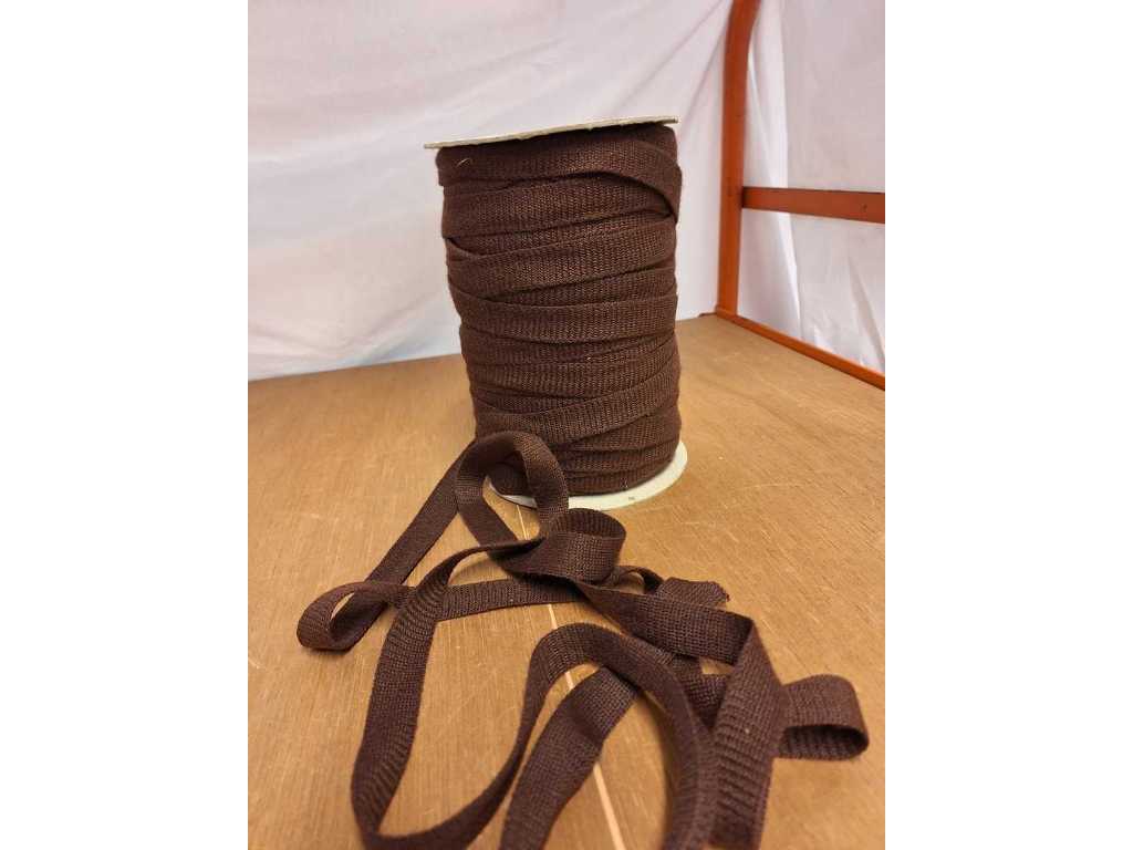 Woolly decorative ribbon trellis wool polyacrylic 100 meters brown