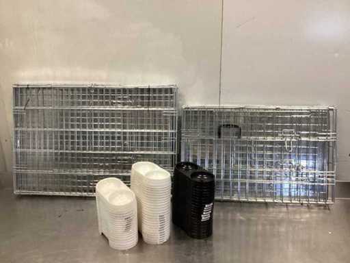 Cușcă (de 2 ori) și boluri cu mâncare