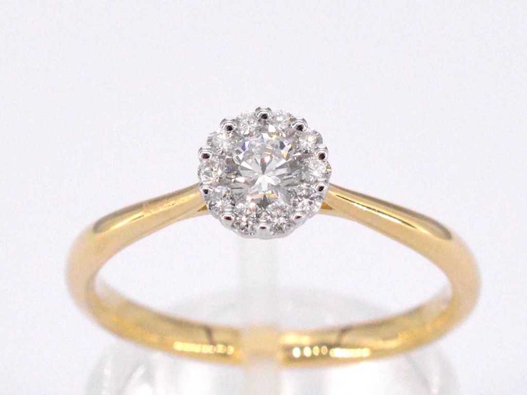 Gouden ring met 0.35 carat diamant