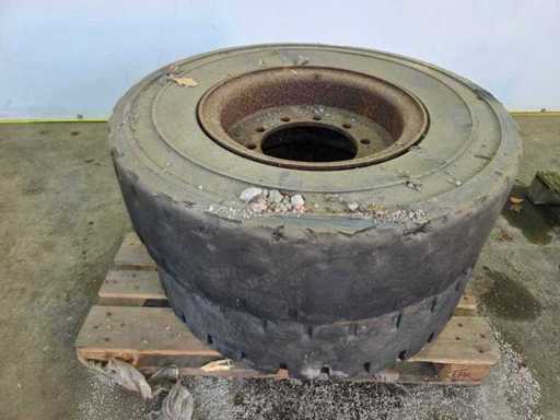 Caoutchouc massif - Pneus (2x)