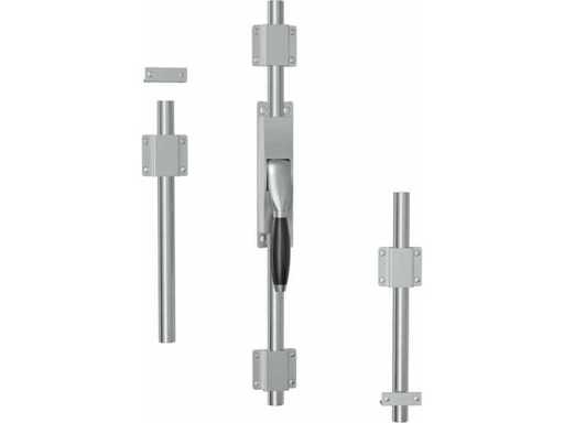 (10x) Espagnolet Loftdeur - Jaren '30 - Nikkel Matt