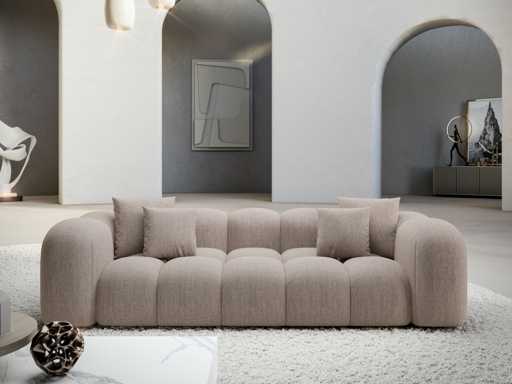 3-zits bank - beige stof