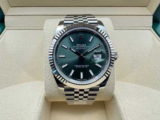 Rolex Datejust 41MM Mint Green 2025 Komplettset