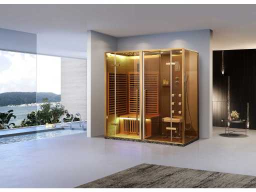 Mawialux sauna avec cabine de vapeur maison de bien-être