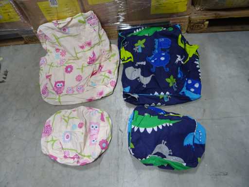 Ready Steady Bed - Dino Dark/Owls - Copriabile per sacco di fagioli (195x)