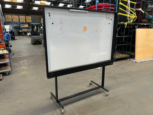 Tableau blanc avec écran de projection - Tableau blanc et paperboard