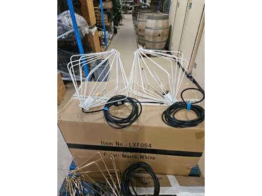 2x pendant light design white D40cm x 38cm h