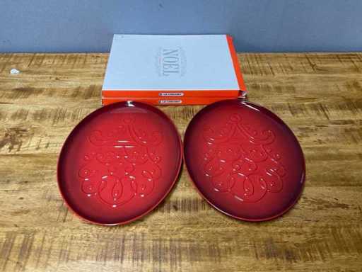 Le Creuset - Plat de service du Père Noël (2x)