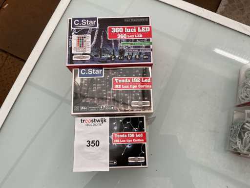 C.Star. IP20+IP44. Innen- / Außenbereich, Weihnachts-LED-Beleuchtung. (3-fach)