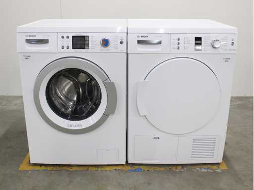 Bosch Series|6 VarioPerfect EcoSilence Drive Exclusiv Washing Machine & Bosch Series|4 Exclusiv Dryer