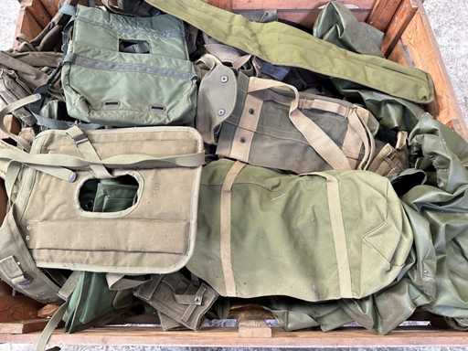 Batch of various army bags