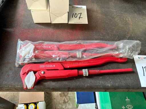 KW TOOLS Rohrschlüssel (2x)