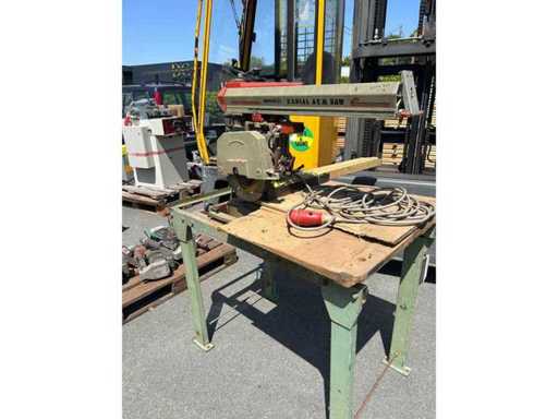 Radial arm sawing machine