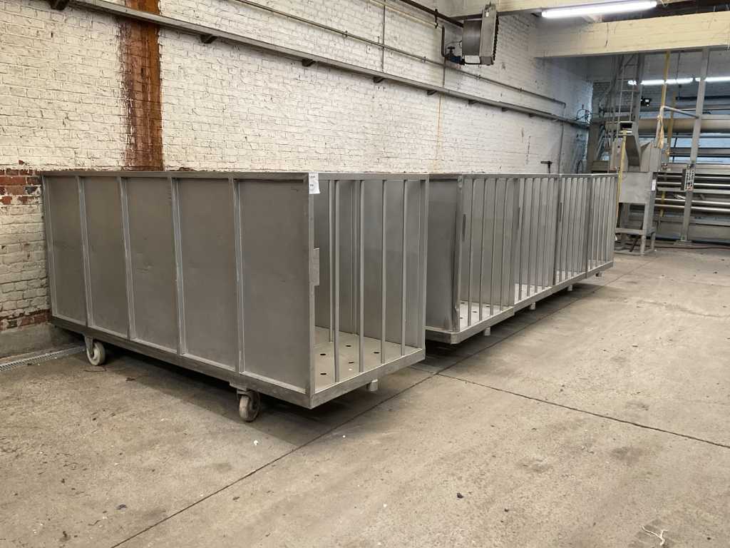 Stainless steel transport trolley (5x)