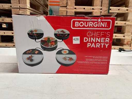 Dîner du chef Bourgini (set de cuisine 4 personnes blanc)