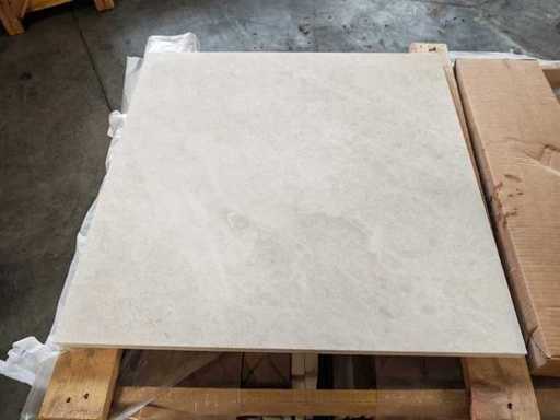 Natuursteen Marmer Creme Gepolijst 60x60x2 cm Tegels 16,2 m²