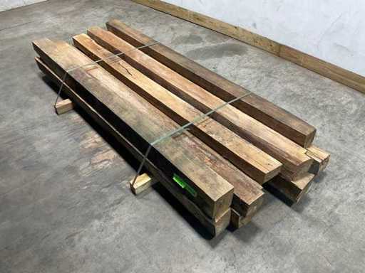 Teak beam 230x7.5-15 cm (12x)