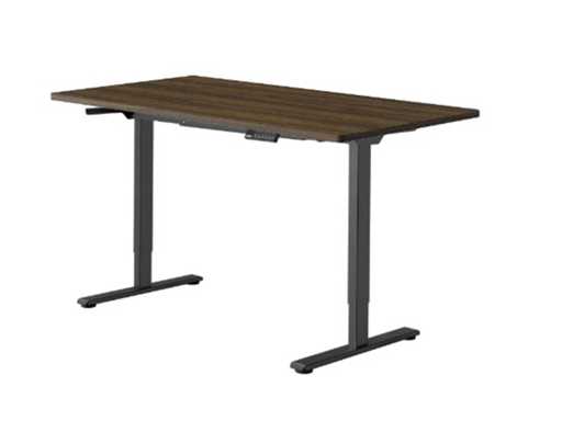 Bureau assis debout basique de double moteurs - Plateau 140x70 Walnut