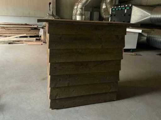 Houten toonbank (8x)