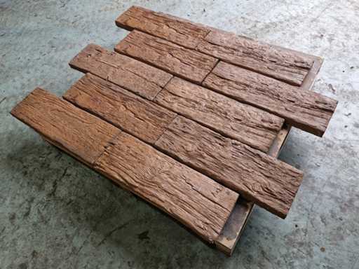 Concrete wood-look tiles (approx. 132 pcs)