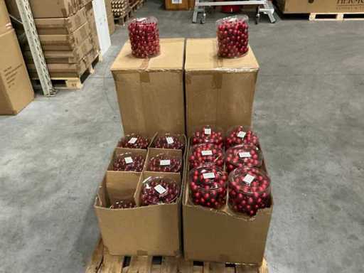 Partij diverse glassball wires red (71 verpakkingen)
