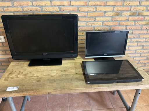 Phillips - Salora - Akai Monitor et télévision (3x)