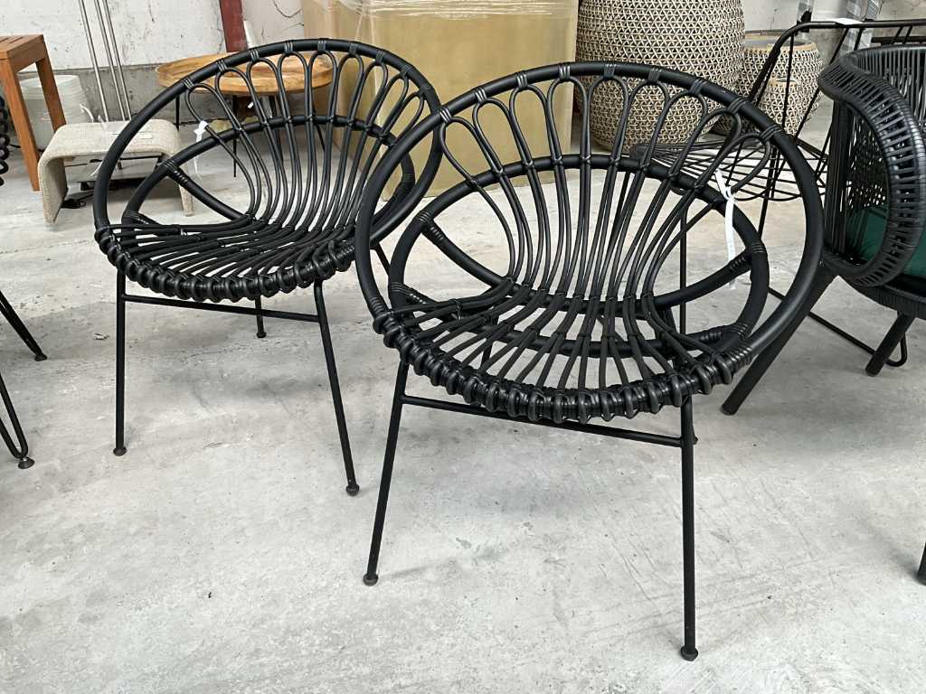 2x metal patio chair VINCENT SHEPPARD ROXANNE