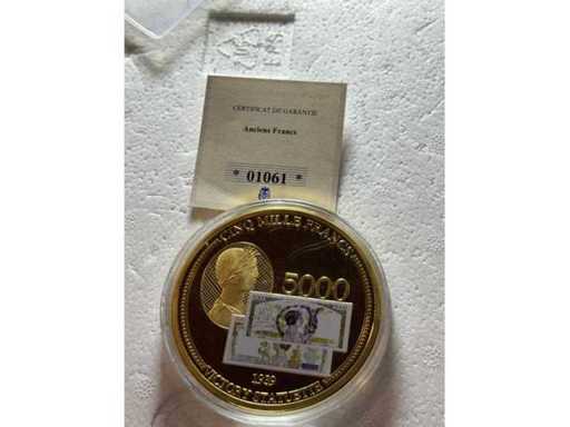 5000 francs Herdenkingsmunt 70mm