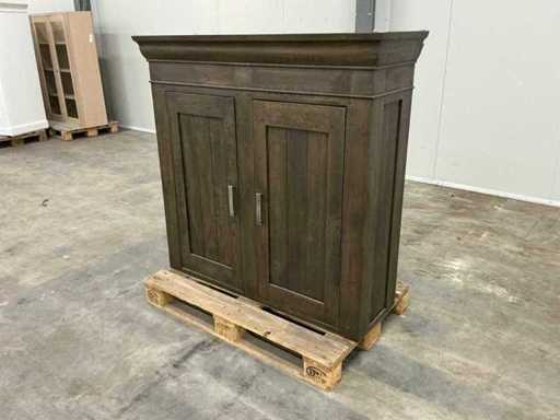 Eichenoberschrank, Aufbewahrungsschrank 124,5x130x42,5 cm