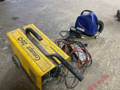 Lasapparaat en luchtdrukpistool (2x)