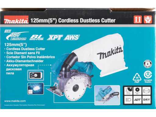 Makita DCC500Z 40mm 18V Batterie coupe-diamant / coupe-diamant
