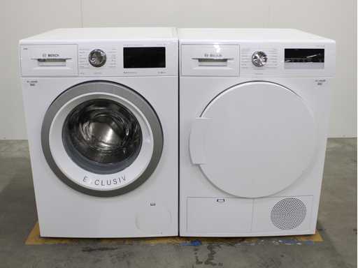 Bosch Series|6 i-Dos EcoSilence Drive Exclusive Waschmaschine & Bosch Series|4 Exclusive Trockner
