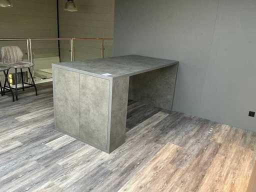 High Canteen Table with Cabinet