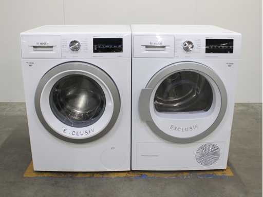 Bosch Serie|6 SportsEdition EcoSilence Drive Exclusiv Wasmachine & Bosch Serie|6 SportsEdition SelfCleaning Condenser Exclusiv Wasdroger