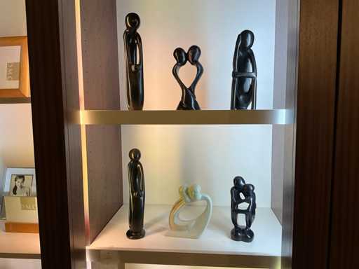 Diverse beelden art deco stijl(10x) + 2  limoges bonbonieres met deksel