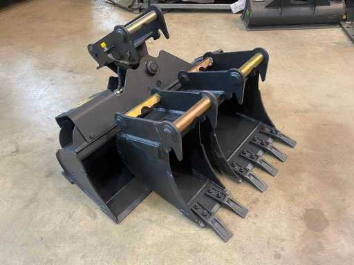 Häner - Bucket package ECO - HHG1100 hydraulic ditch cleaning bucket / HTL120 backhoe bucket / HTL140 backhoe bucket