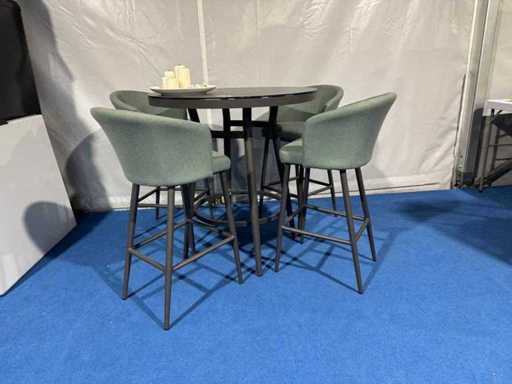 MaxxGarden Hoge alu tafel met hoogwaardige krukken