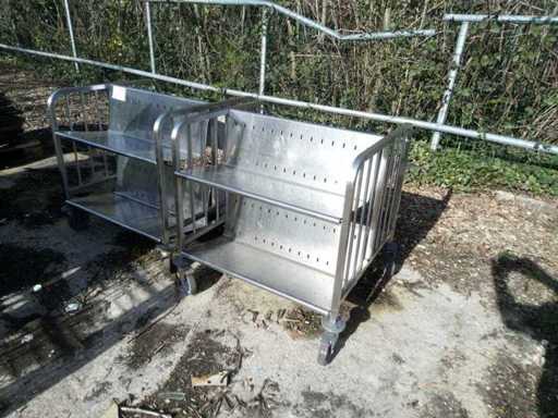 Edelstahl-Rollwagen/Räumwagen