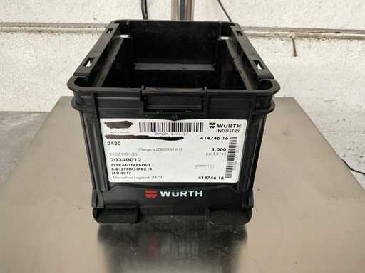 Würth 3.37 kg Hex Stud M6 x 16 in stackable container