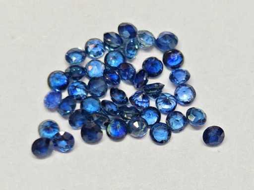42 Natuurlijke Blauwe Saffier – Ronde vorm – 2,45 Cts