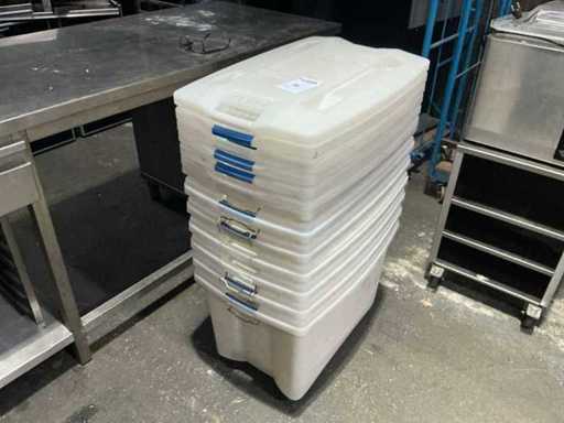 Partij afsluitbare voedingsbakken