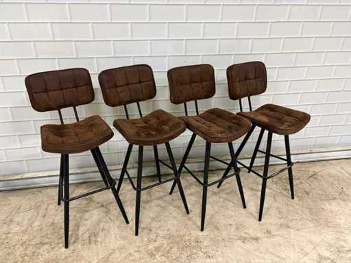 Bar stool leather seat (4x)